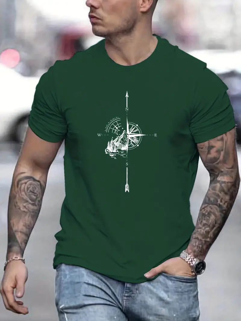 Arduino - Bequemes Herren-T-Shirt mit Kompassdruck