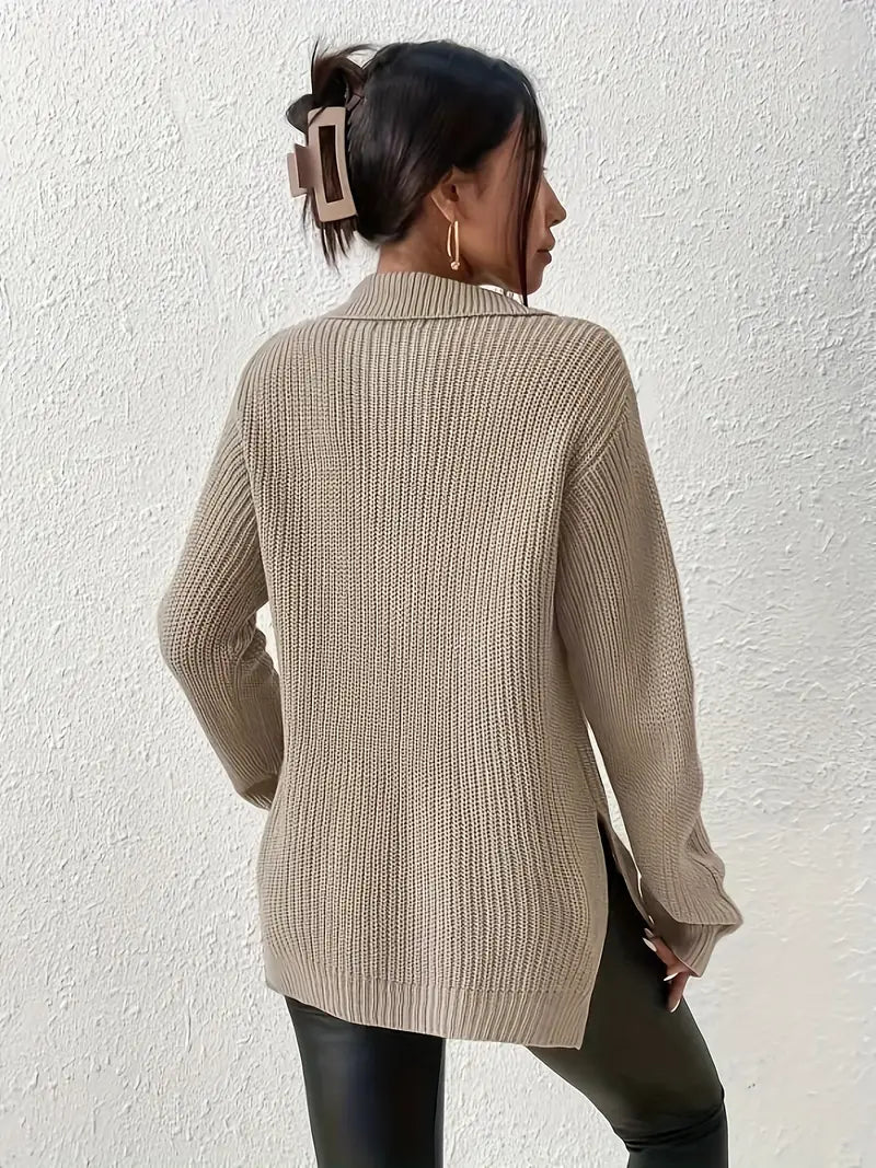 Karyl - Lässiger Pullover mit Reißverschluss Damen