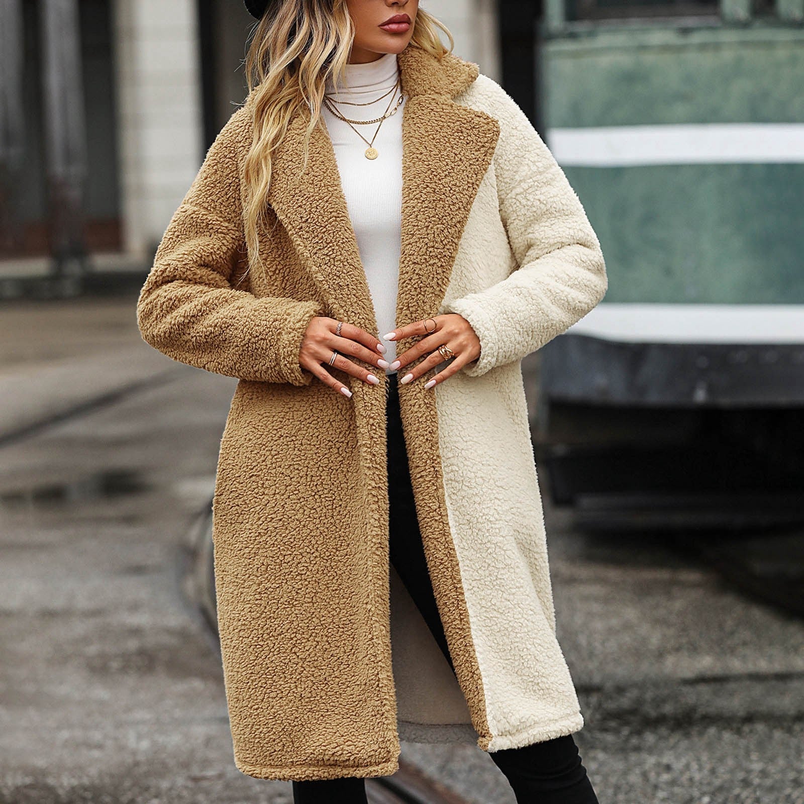 Lillymoda | Ellie - Edle zweifarbige Teddyjacke