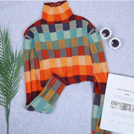 Eleganter Pullover mit Karomuster – Perfekt für den Winter