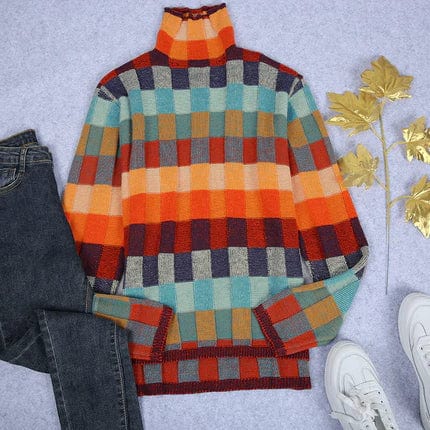 Eleganter Pullover mit Karomuster – Perfekt für den Winter