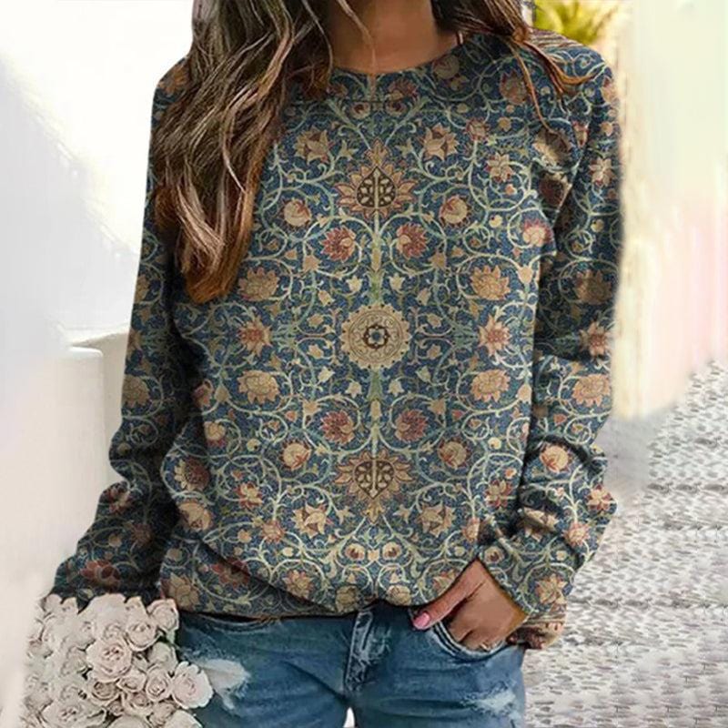 Ludmila - Eleganter Pullover mit floralem Muster