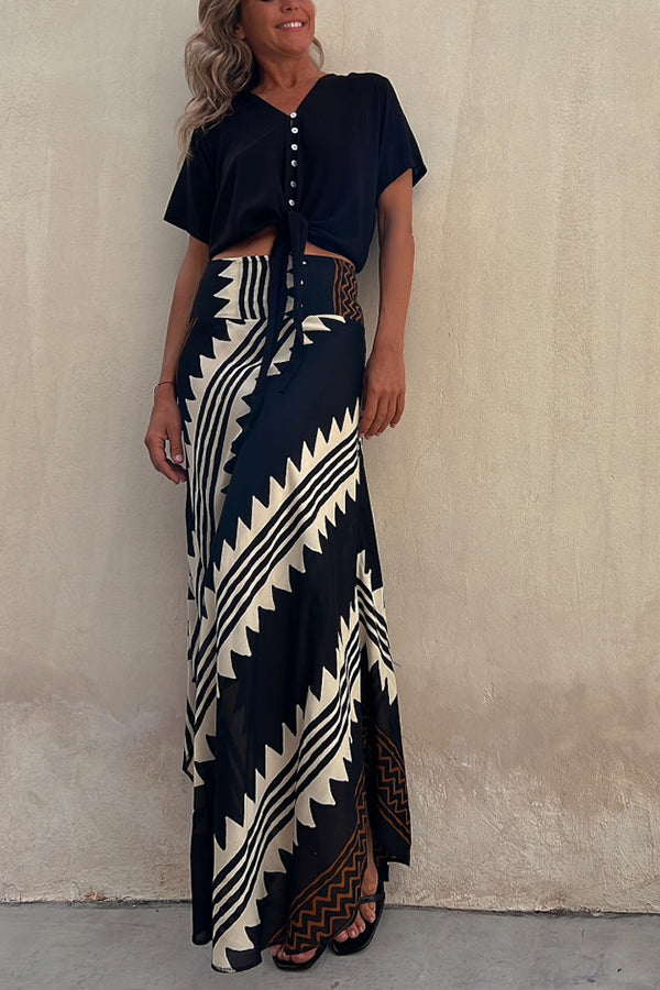 Lillymoda | Janiya - eleganter bedruckter Maxirock