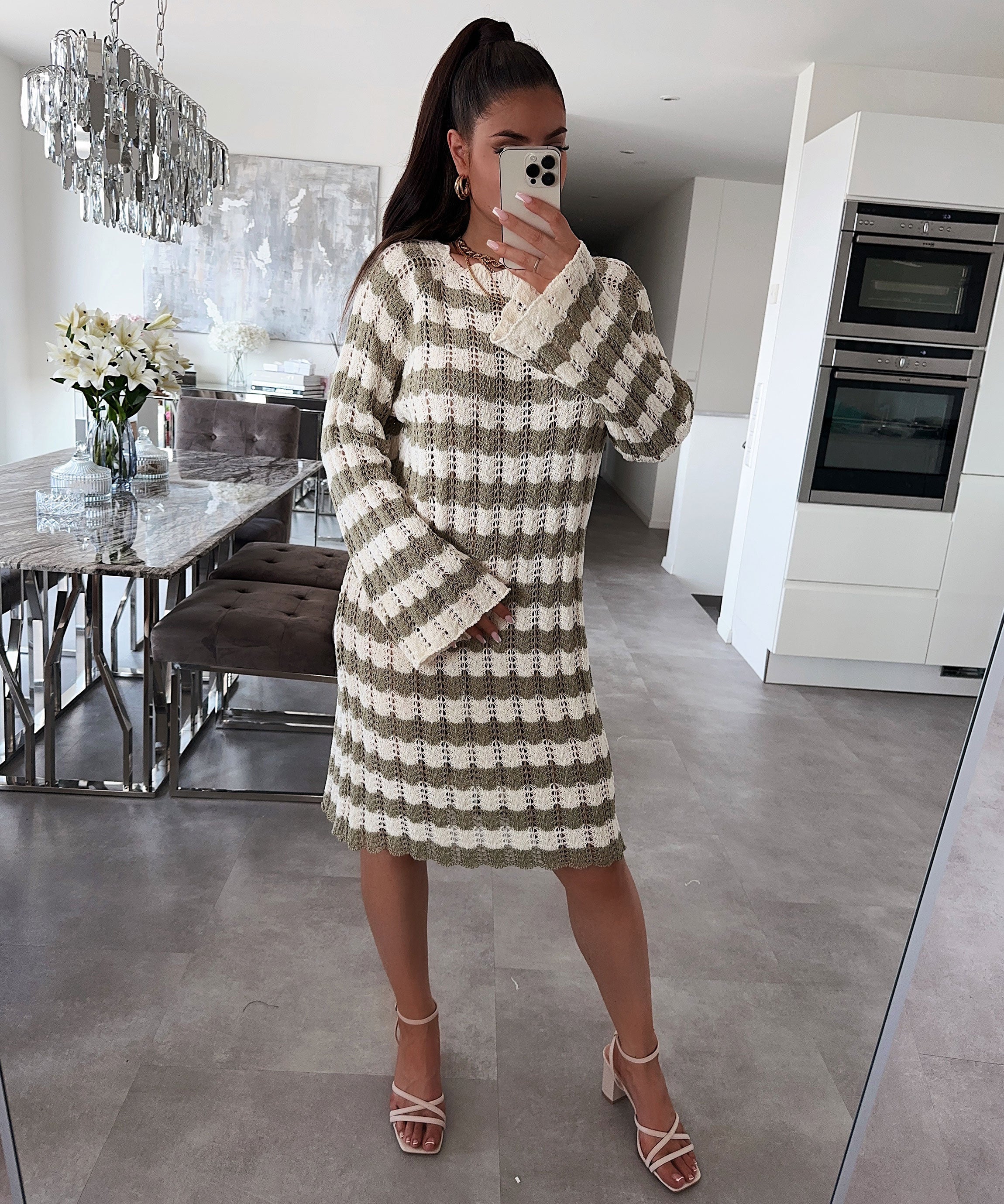 Lillymoda | Harper - Khaki Stickkleid