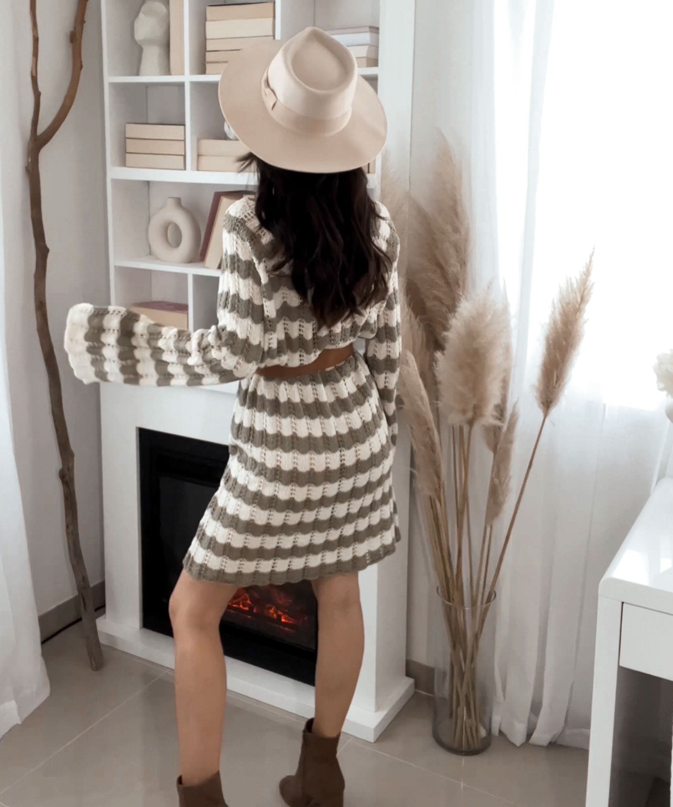 Lillymoda | Harper - Khaki Stickkleid