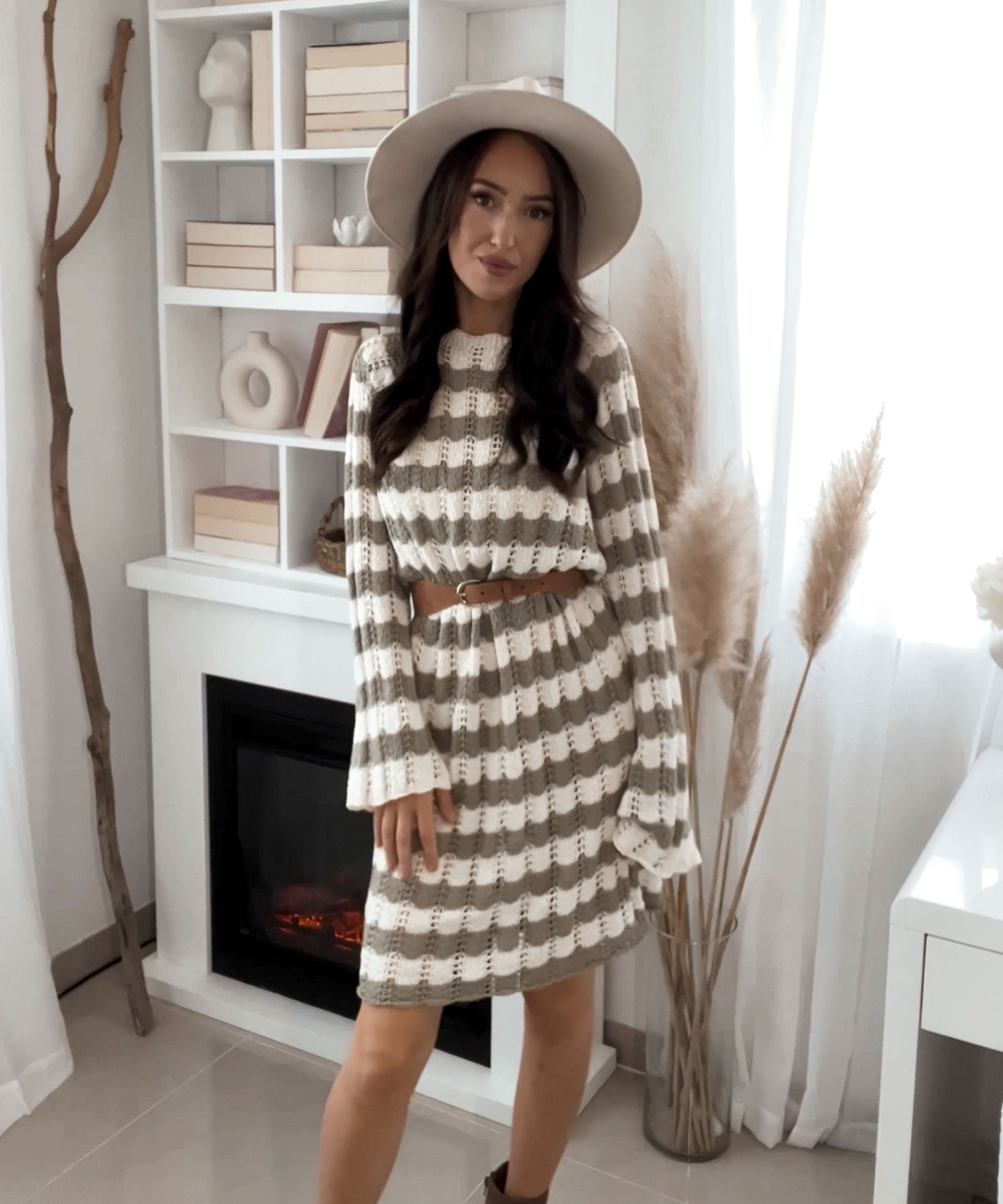 Lillymoda | Harper - Khaki Stickkleid