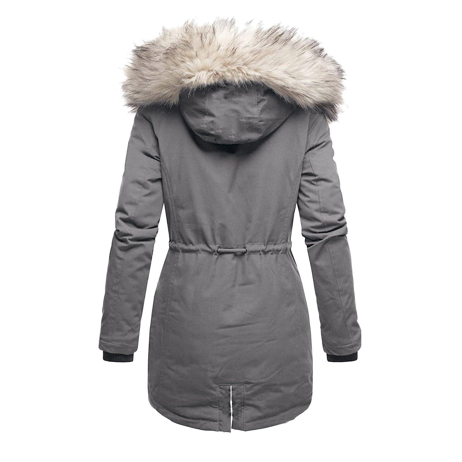Lillymoda | Abigail - Wintermantel mit Pelzkragen