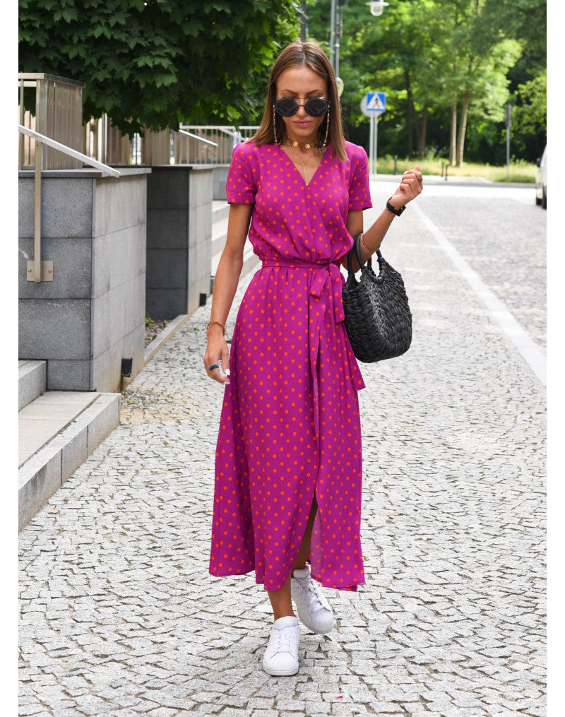 Lillymoda | Jasmine - lässiges Blumen Wickelkleid