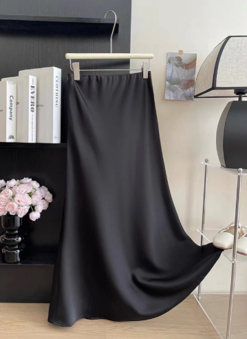 Lillymoda | Emilie - eleganter Satin-Maxirock