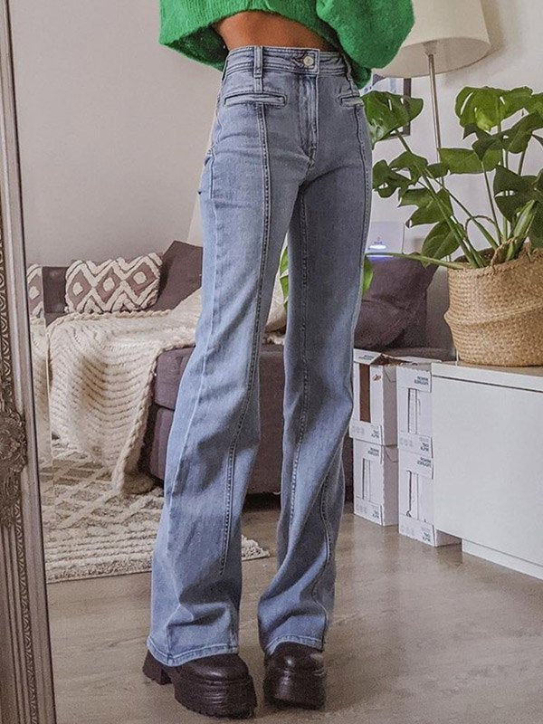 Jeans mit Retro-Star-Patch für Frauen
