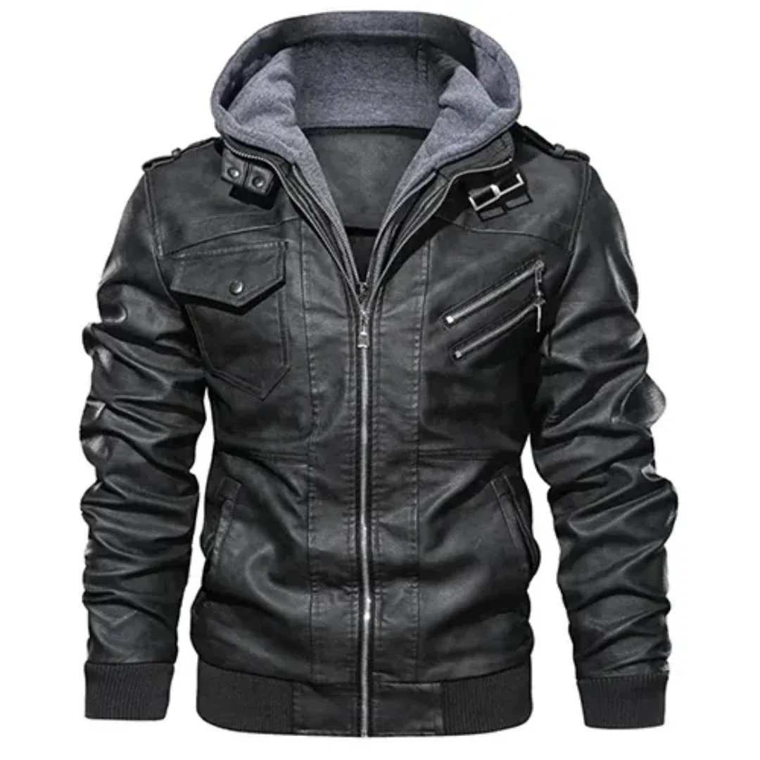 Auronio | Herren Warme Motorrad Herbst Jacke | Jahrgang