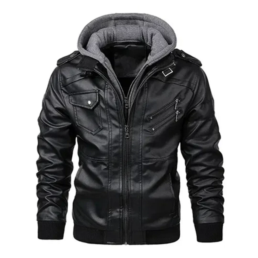 Auronio | Herren Warme Motorrad Herbst Jacke | Jahrgang