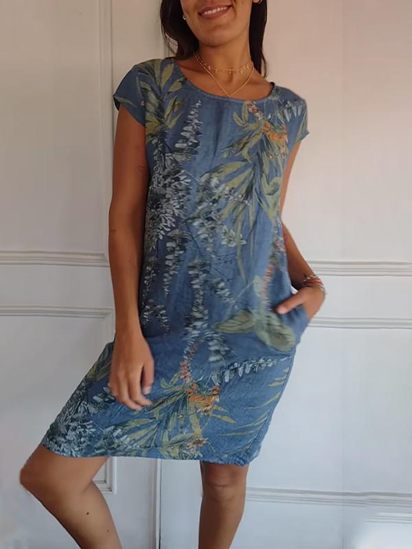 Damenkleid Elegant Luftig Vielseitig Weich Stoff – Avenelle
