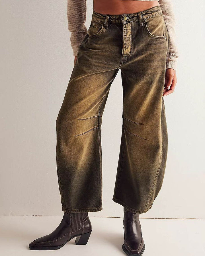 Simona - Mid Rise Barrel Jeans für Damen