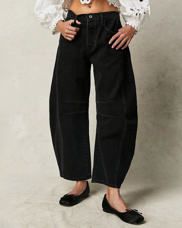Simona - Mid Rise Barrel Jeans für Damen