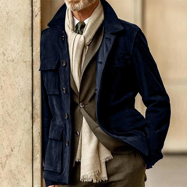 Anspruchsvolle, vielseitige, elegante Wildlederjacke für Herren