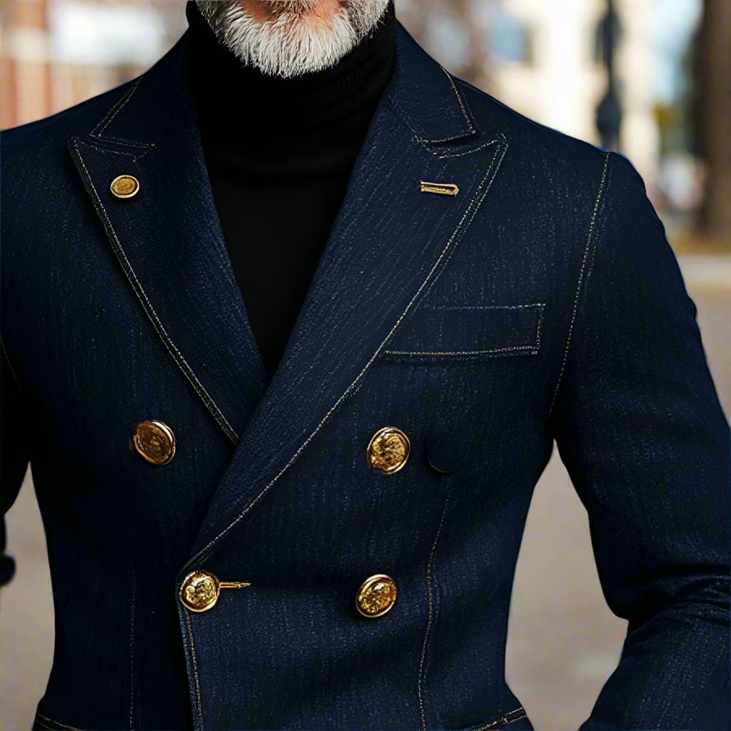 Raffinierter, moderner, einzigartiger Jeans-Blazer für Herren