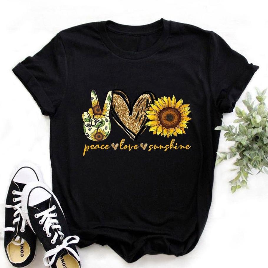 Damen-T-Shirt mit verschiedenen Aufdrucken