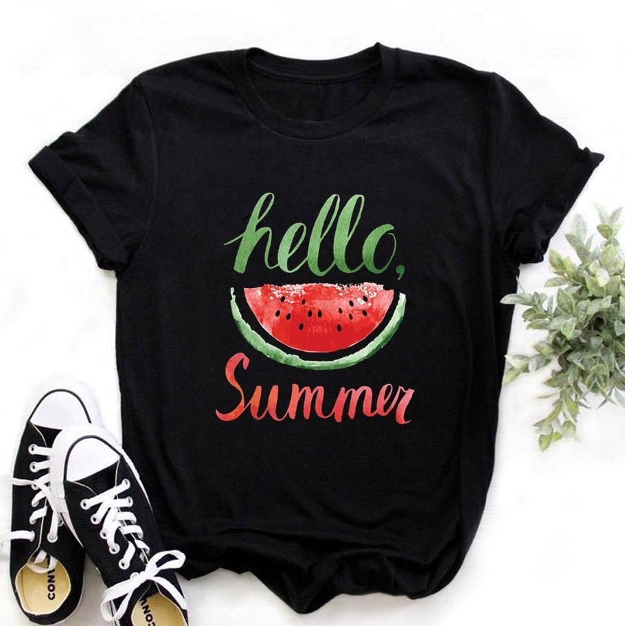 Damen-T-Shirt mit verschiedenen Aufdrucken