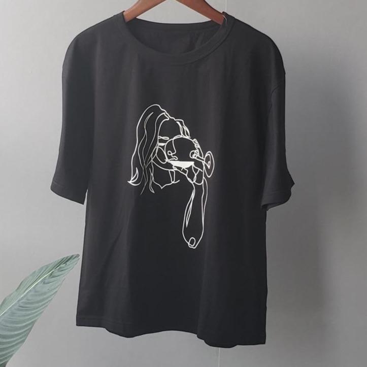 Damen-T-Shirt mit Zeichnung