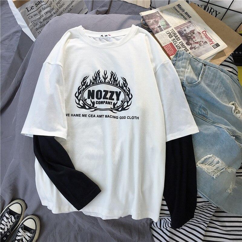 Doppellagiges Damen-Shirt mit langen Ärmeln