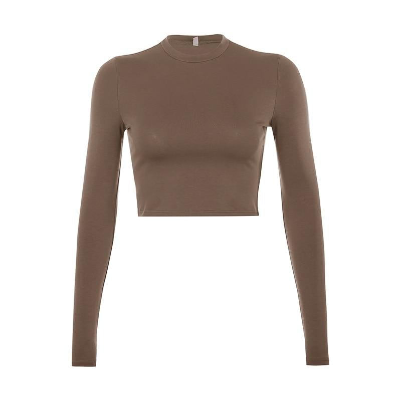 Figurbetontes Damen-Langarm-T-Shirt
