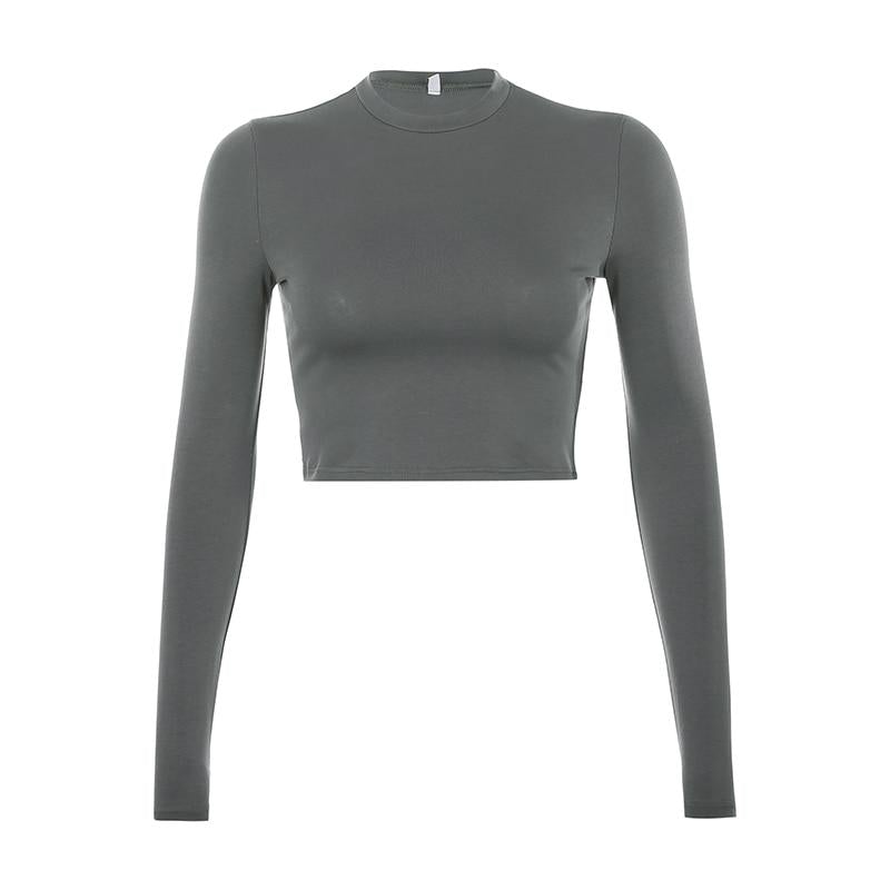 Figurbetontes Damen-Langarm-T-Shirt