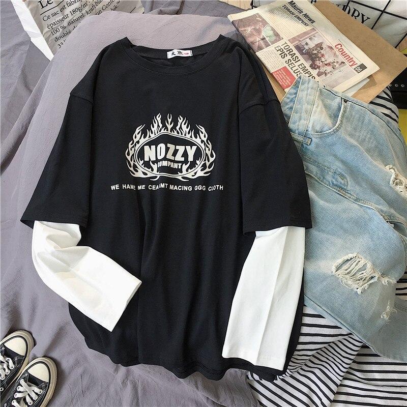 Doppellagiges Damen-Shirt mit langen Ärmeln