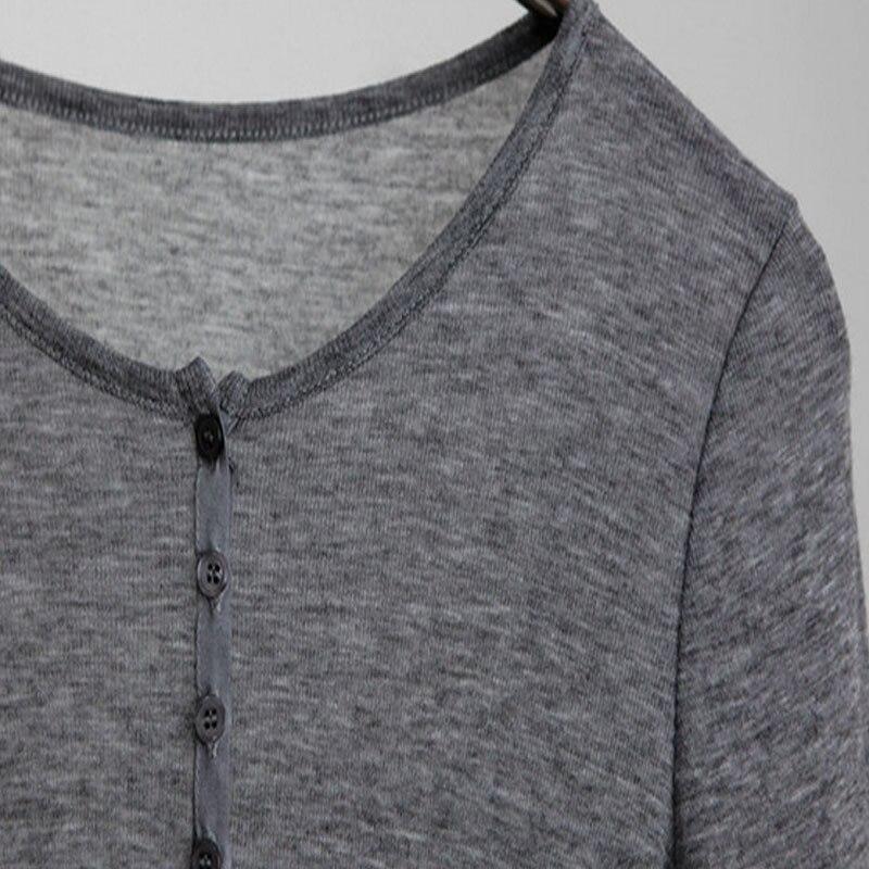Luftiges Damen Langarmshirt mit Knöpfen