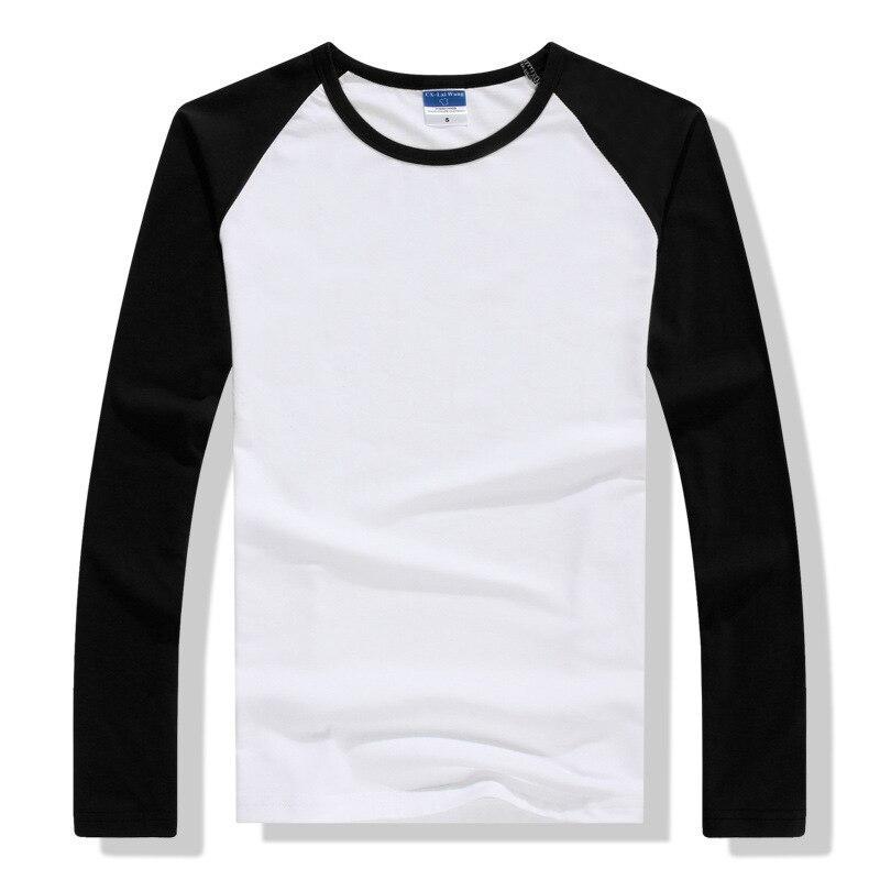 Zweifarbiges Langarm-T-Shirt für Herren