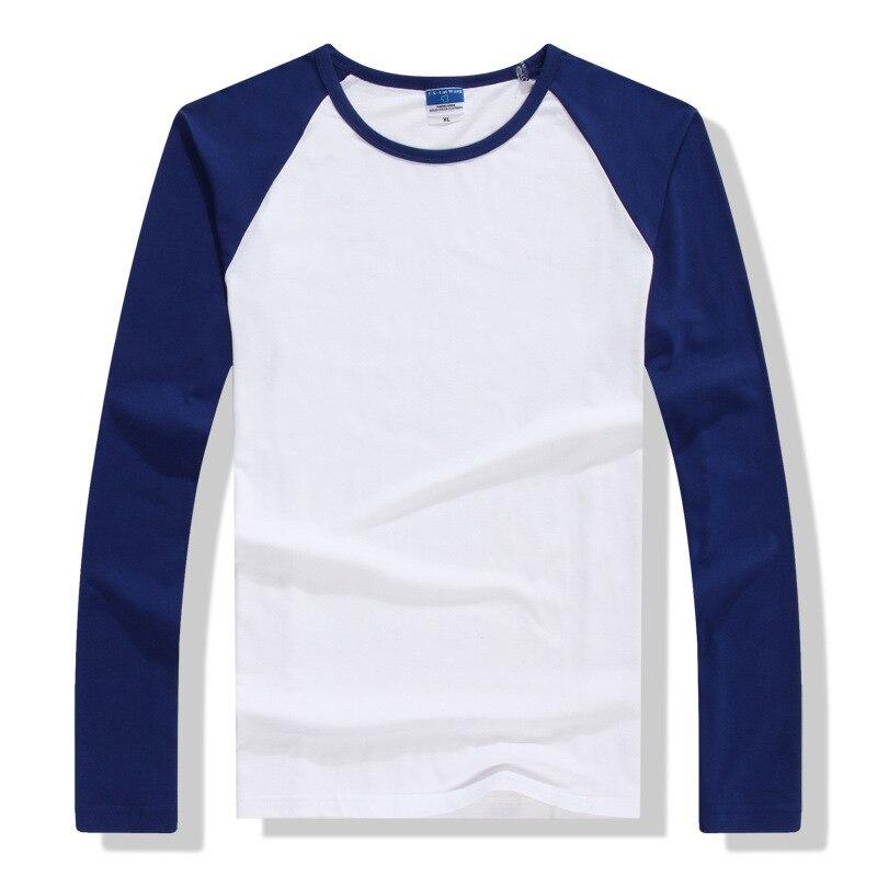 Zweifarbiges Langarm-T-Shirt für Herren