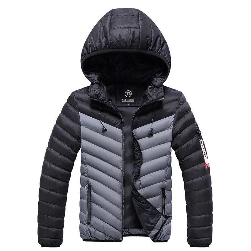 Zweifarbige Winterjacke für Herren