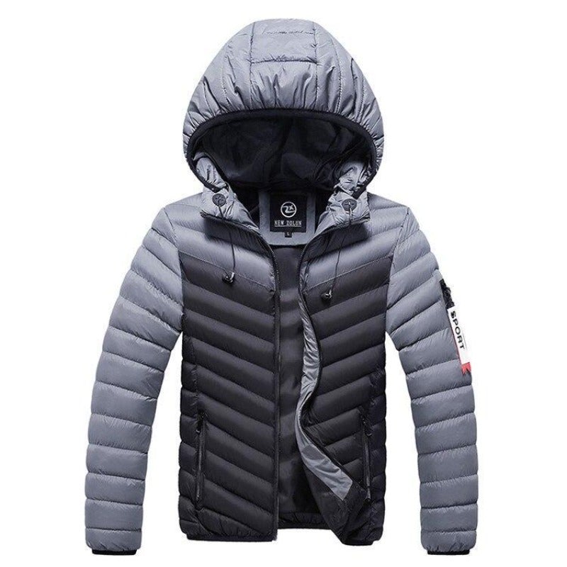 Zweifarbige Winterjacke für Herren