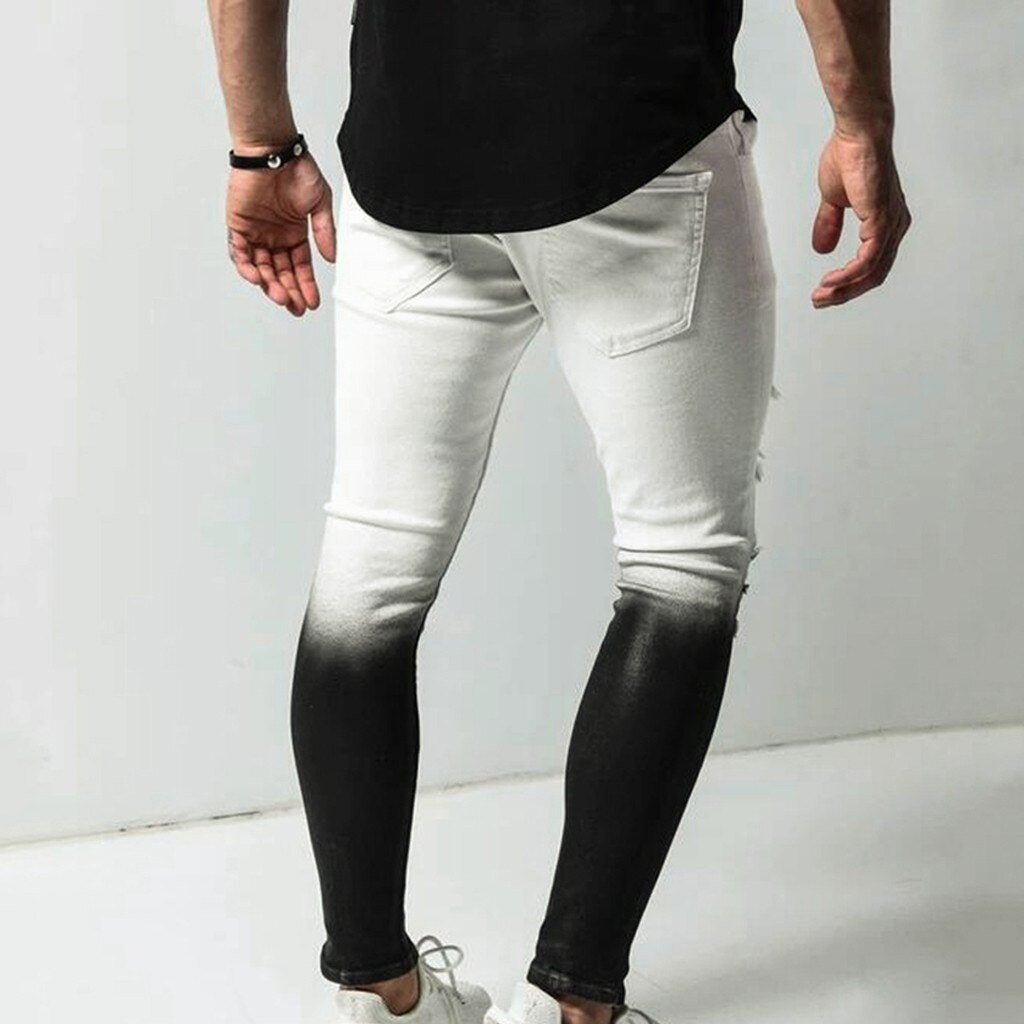 Zweifarbige Herrenjeans