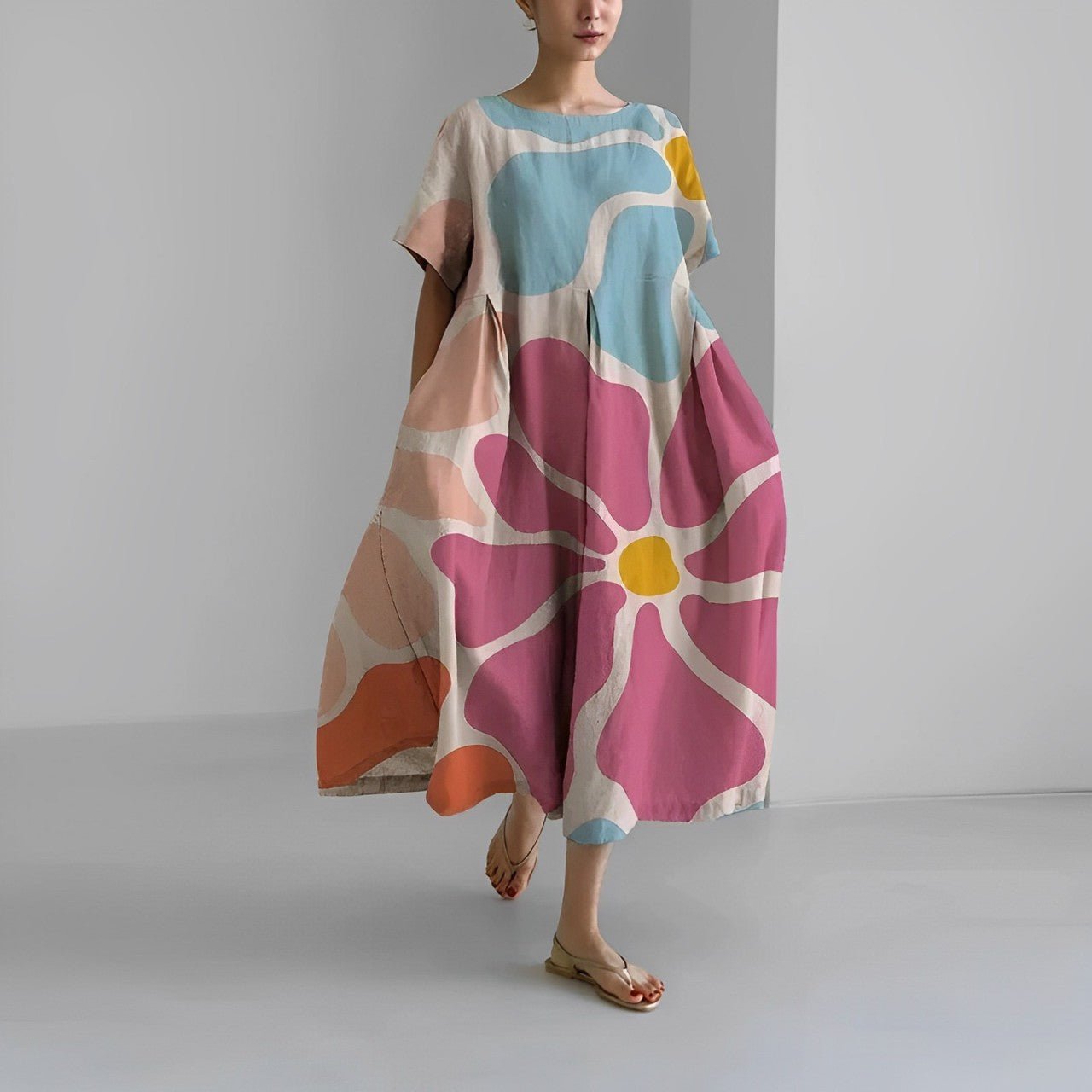 Leichtes Frühlingskleid mit Print für Damen – Klara