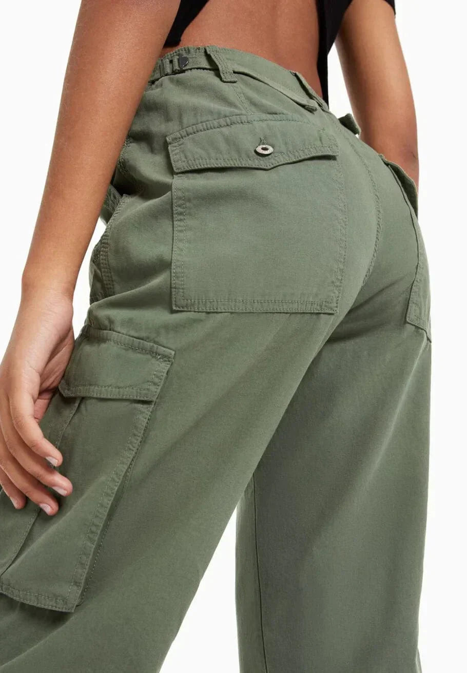 Hosen im geraden Schnitt aus Leinen mit hoher Taille für Frauen