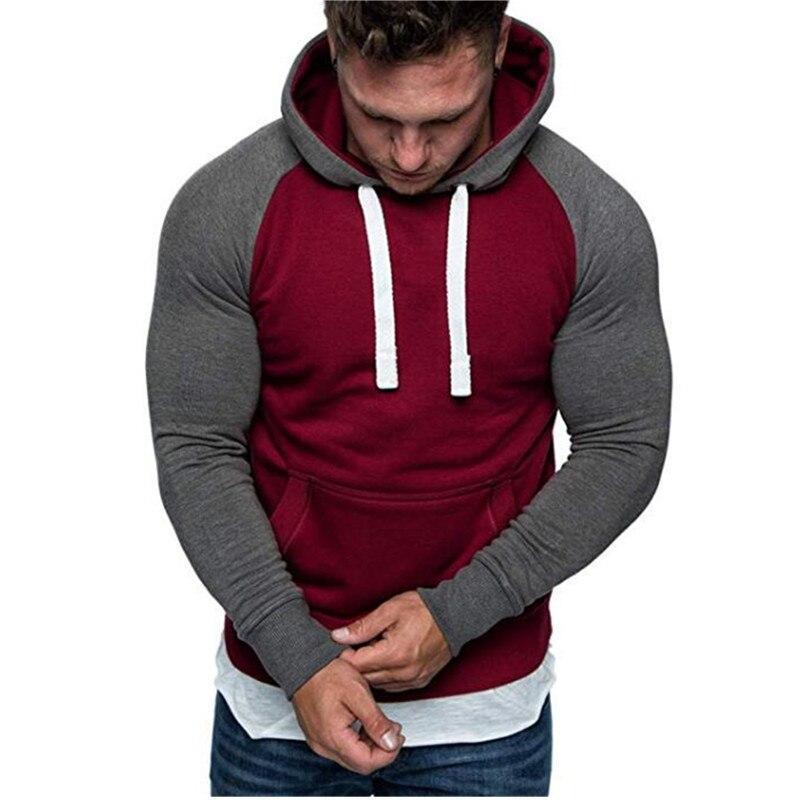 Zweifarbiges Herren-Sweatshirt ohne Reißverschluss