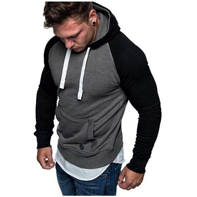Zweifarbiges Herren-Sweatshirt ohne Reißverschluss