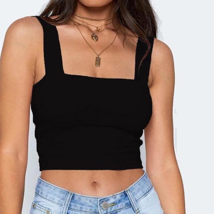 Damen-Tanktop mit Karreeausschnitt und breiten Trägern