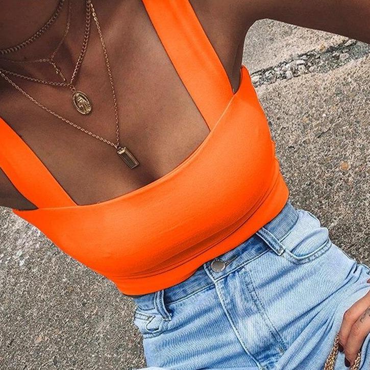 Damen-Tanktop mit Karreeausschnitt und breiten Trägern