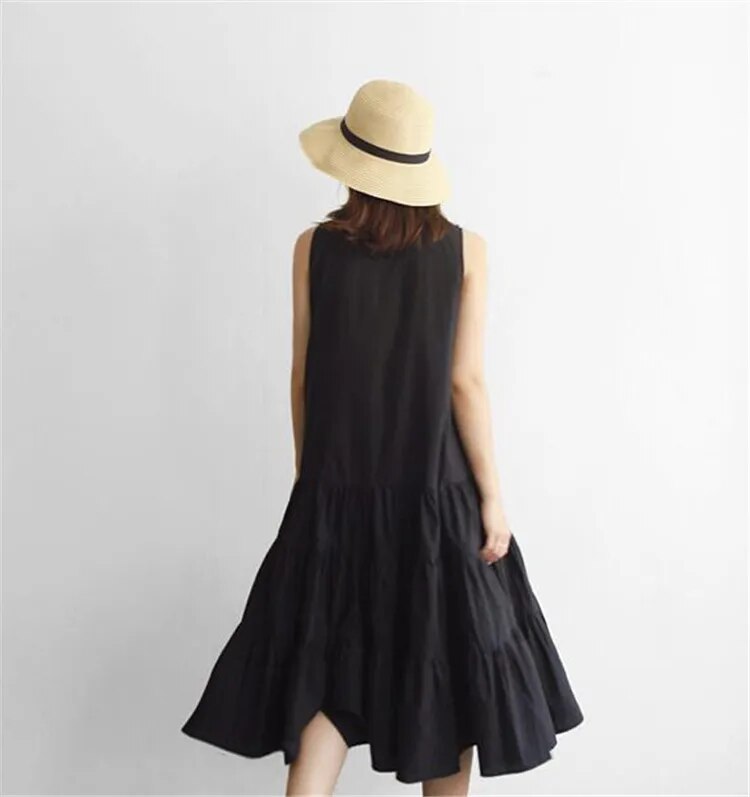 Lillymoda | Jane - Lässiges ärmelloses fließendes Kleid