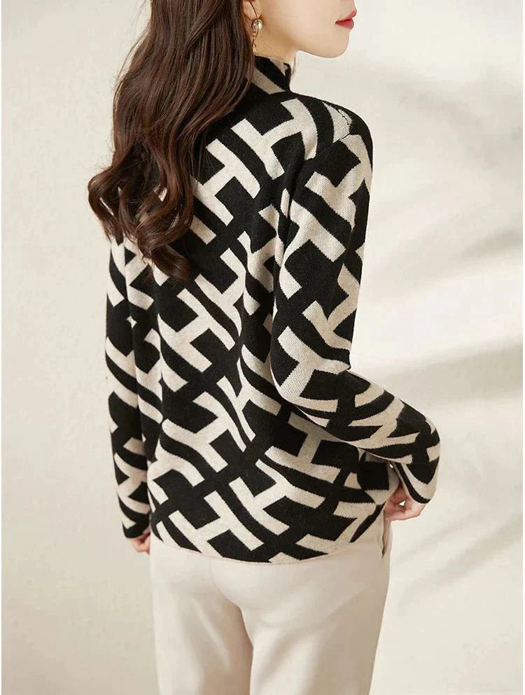 Lillymoda | Alexia - Modischer Pullover mit Hohem Kragen