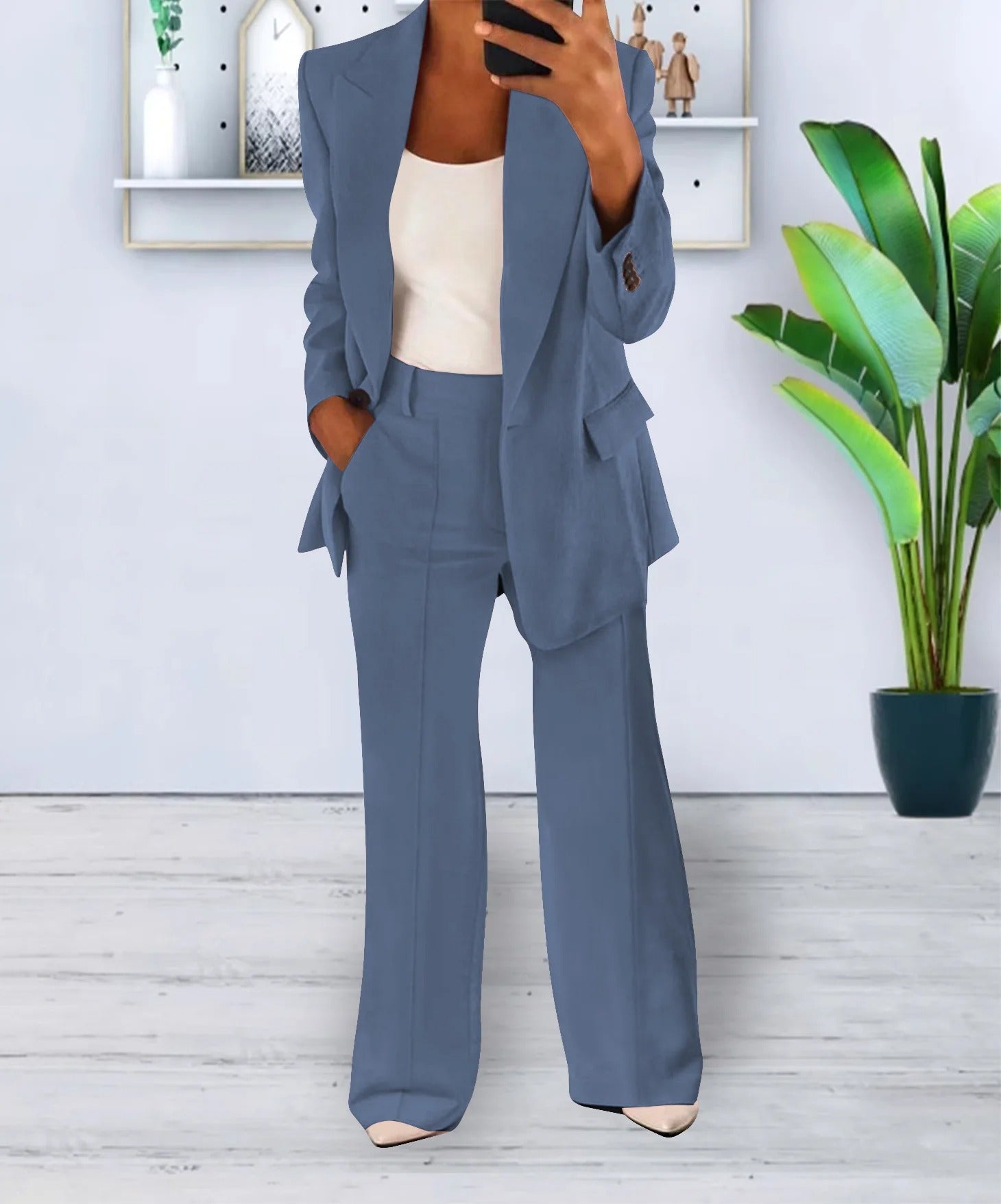 Revers - 2-teiliges Anzug für Damen