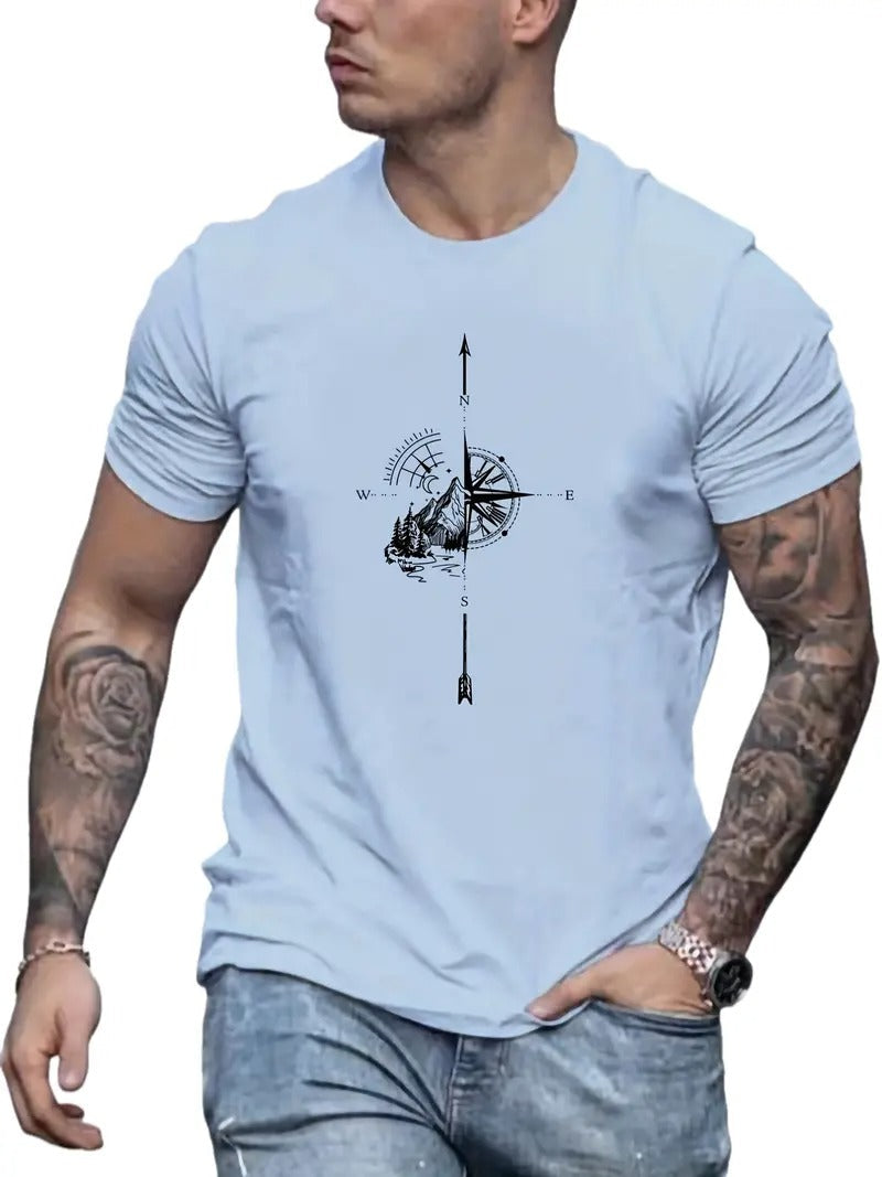 Arduino - Bequemes Herren-T-Shirt mit Kompassdruck
