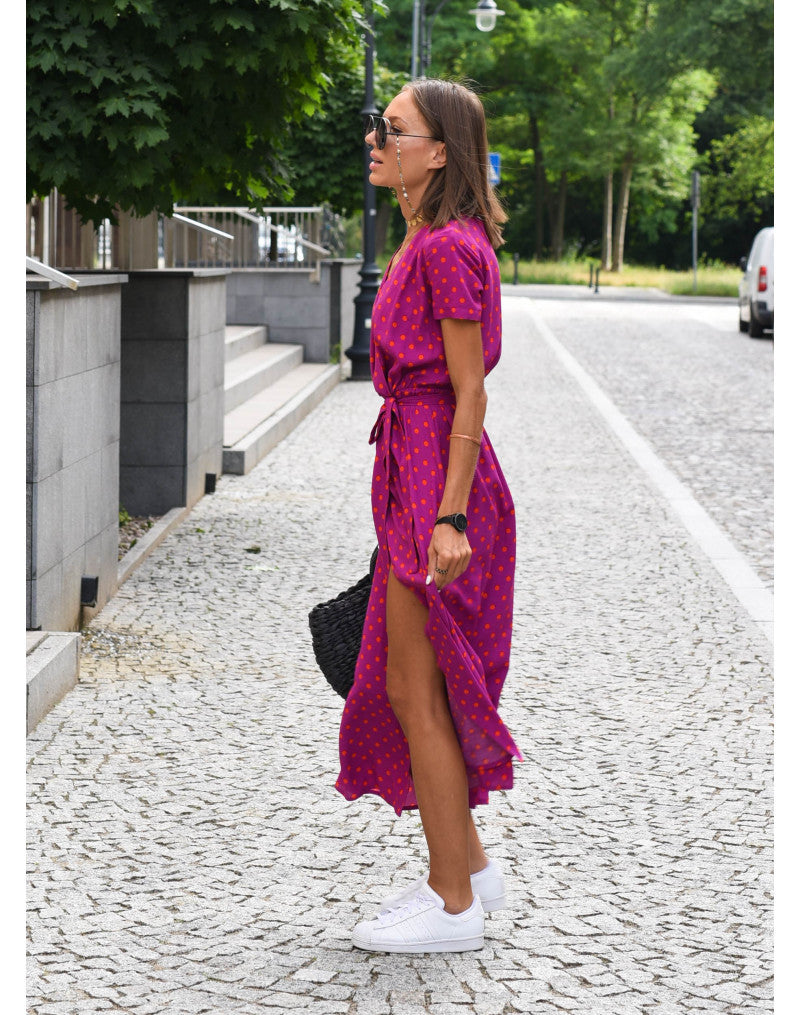 Lillymoda | Jasmine - lässiges Blumen Wickelkleid