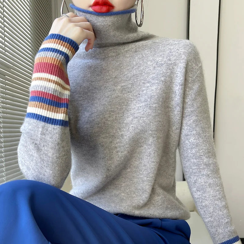 Lillymoda | Angelina - Gestrickter Rollkragenpullover