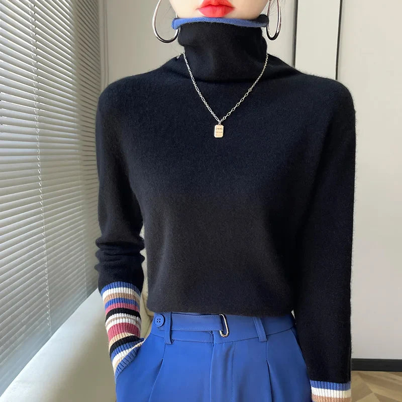 Lillymoda | Angelina - Gestrickter Rollkragenpullover