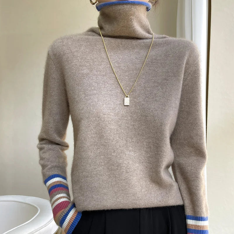 Lillymoda | Angelina - Gestrickter Rollkragenpullover