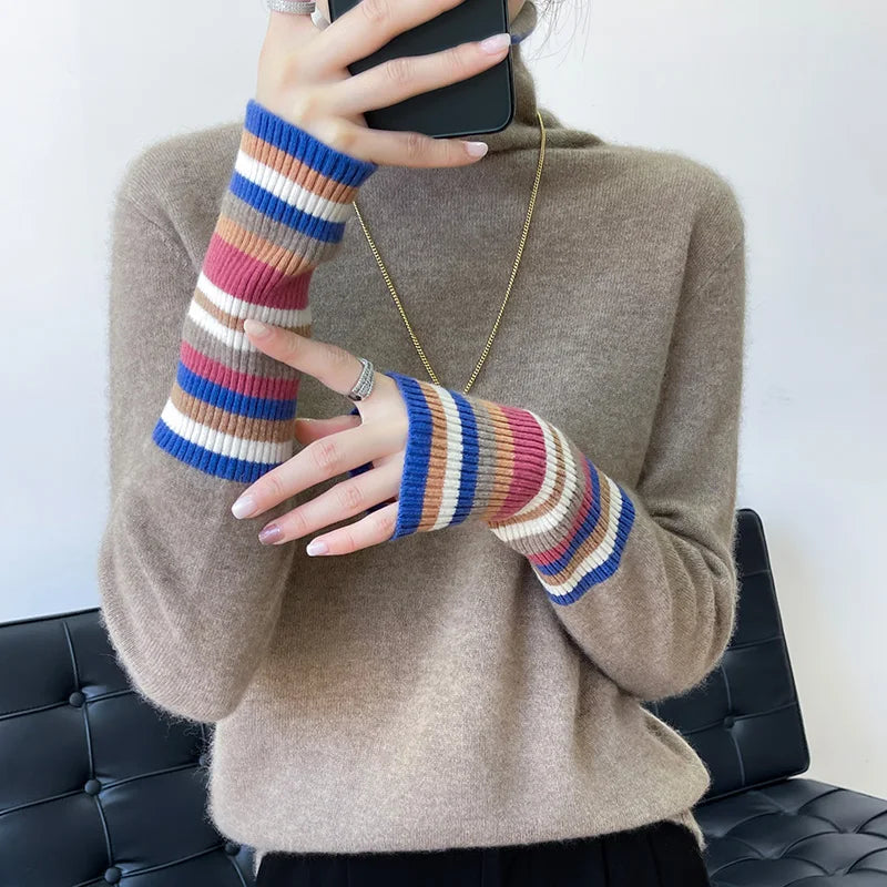 Lillymoda | Angelina - Gestrickter Rollkragenpullover