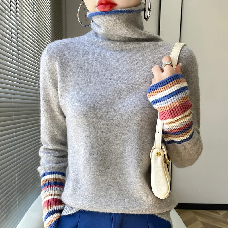 Lillymoda | Angelina - Gestrickter Rollkragenpullover
